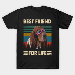 Solemn Sniffers Hound Best Friends For Life Tee for Doggy Aficionados T-Shirt